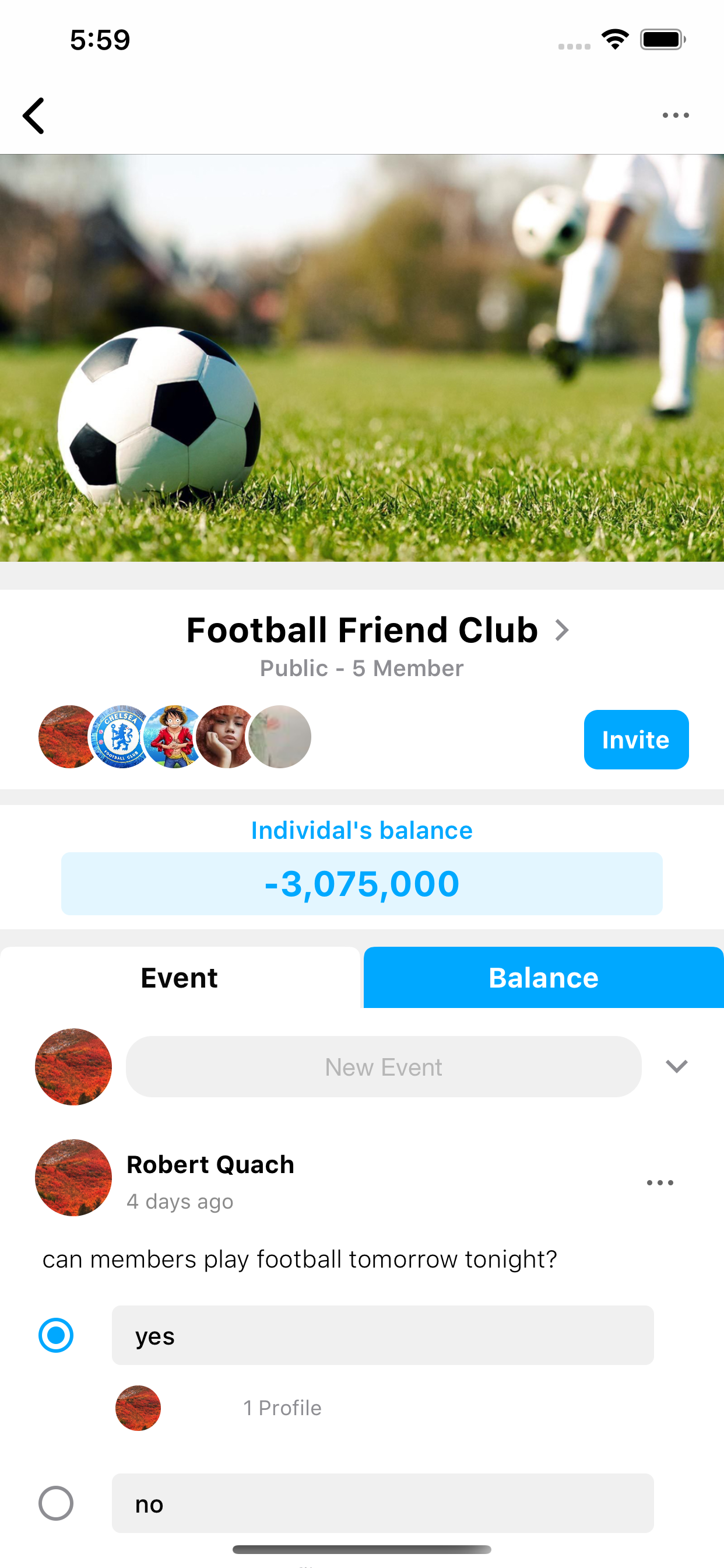 Sport Team Expenditure Control screenshot 2
