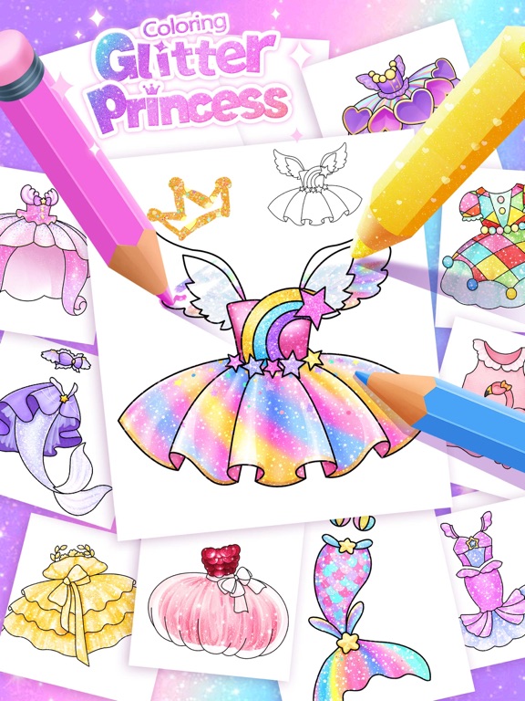 Screenshot #4 pour Coloring Glitter Princess
