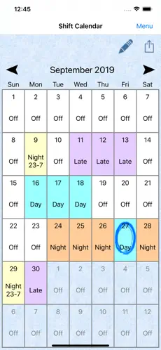Screenshot 1 Shift Calendar / Schedule iphone