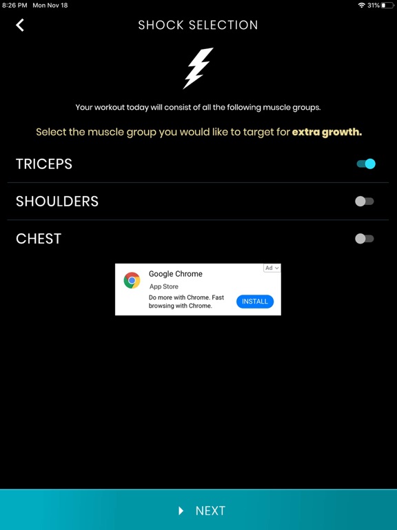 Muscle Shocker iPad screenshot 4 - Health & Fitness app