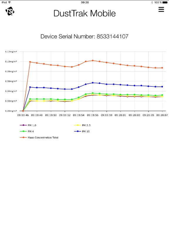 Screenshot #6 pour DustTrak Mobile