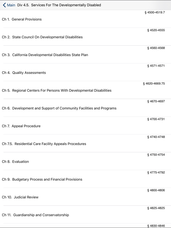 CA Welfare & Institutions 2026 iPad screenshot 5 - Reference app
