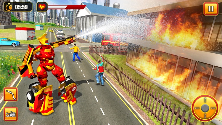 Robot Fire Truck Driver screenshot-4