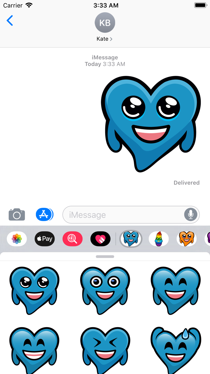 Blue Hearts stickers