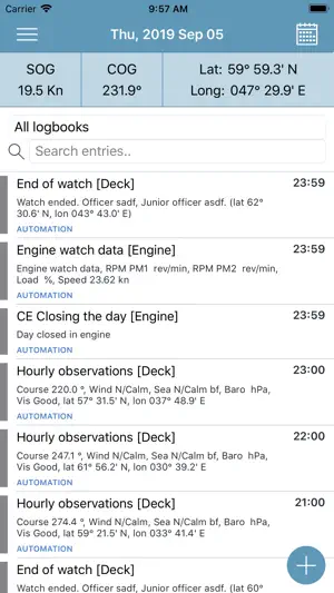Napa LogBook screenshot 1