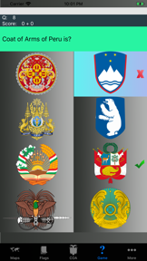 Country Flags, Maps, COA Quiz screenshot