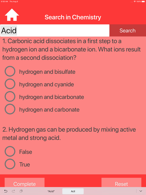 Screenshot #5 for College Chemistry Quiz