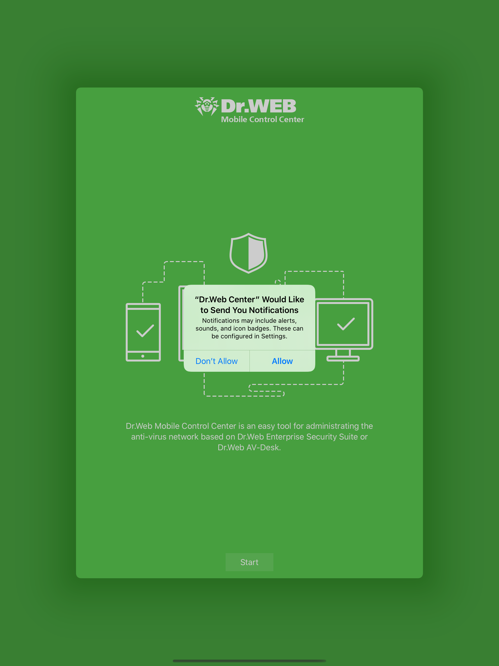 Dr.Web Mobile Control Center
