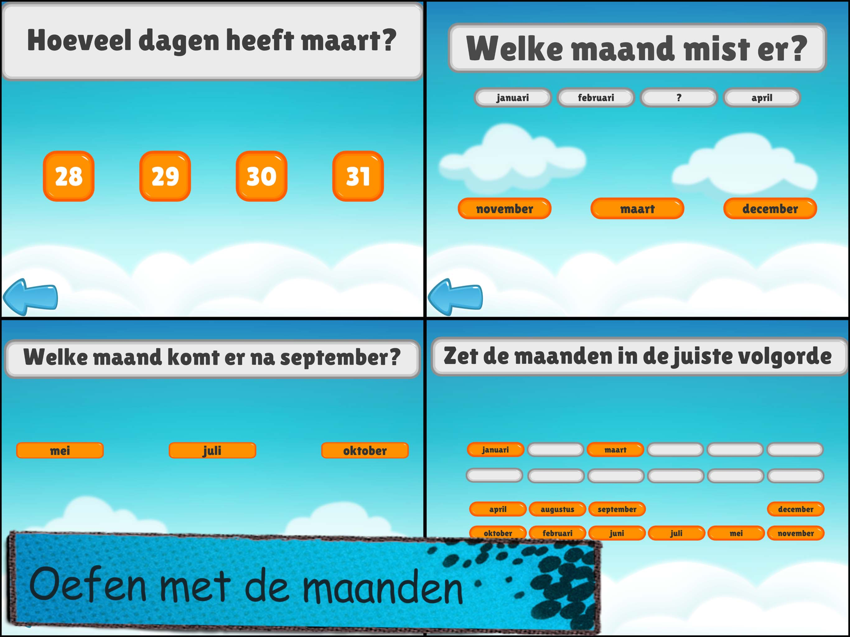 Leer de dagen en maanden