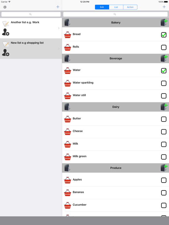 List Grab Bag iPad screenshot 1 - Productivity app