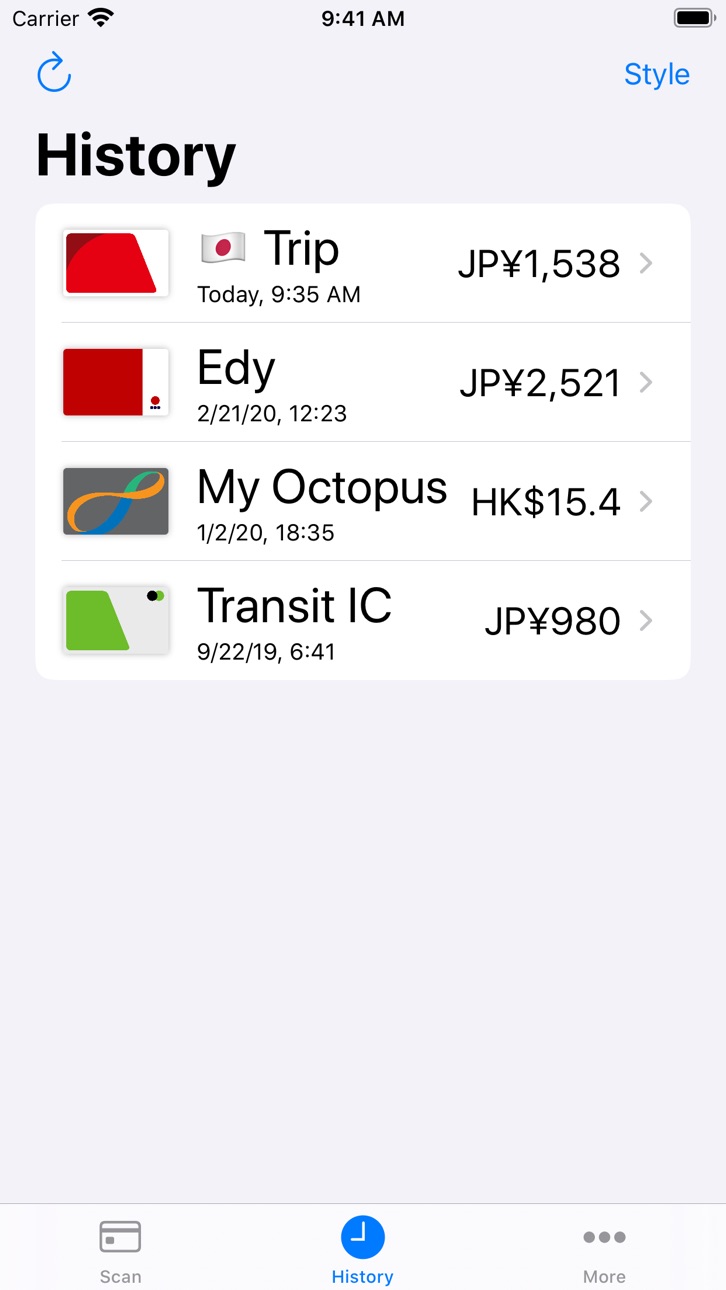 iPhone screenshot