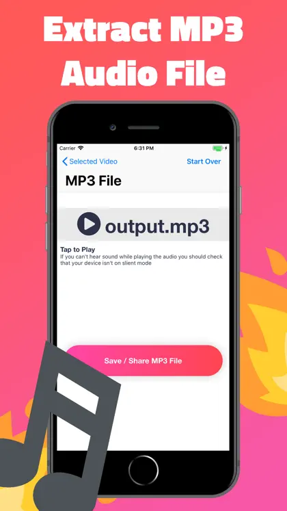 Screenshot 3 di 3 di Video to MP3 Audio Extractor