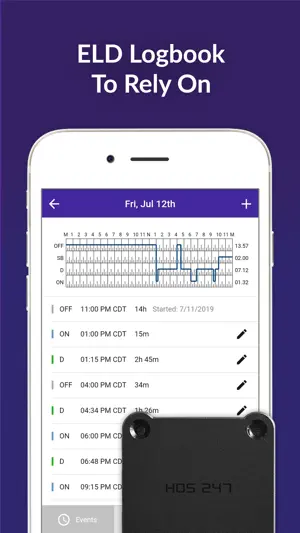 HOS247 ELD Logbook screenshot 1