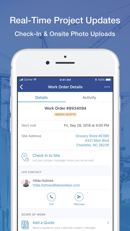 LPS Mobile: Work Order Manager