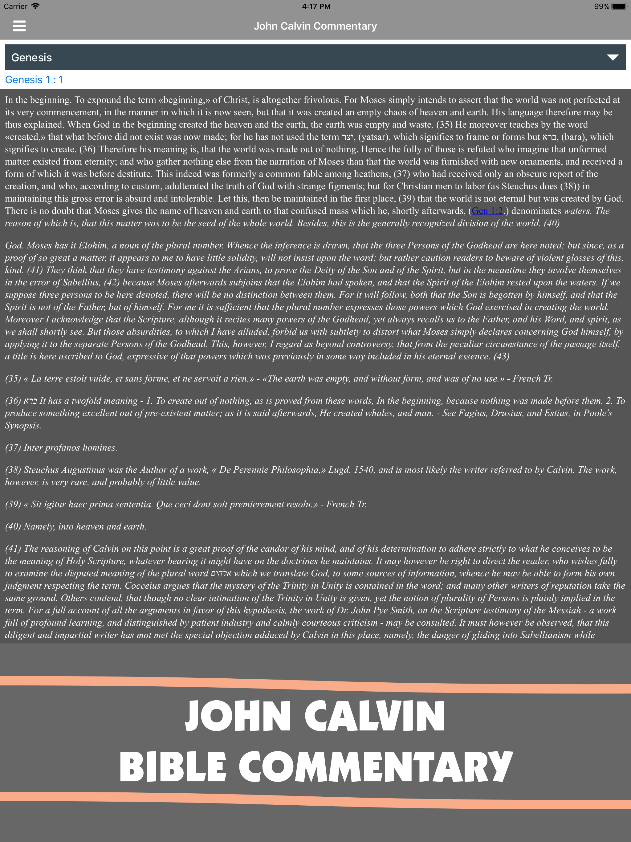 John Calvin Commentary Offline
