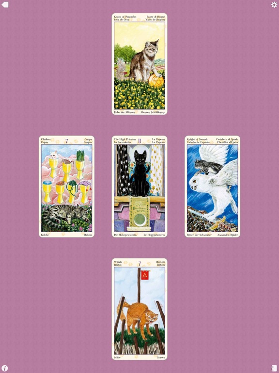 Tarot of Pagan Cats iPad screenshot 5 - Entertainment app