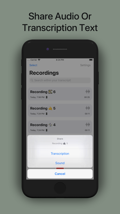Record Me (With Transcription) screenshot