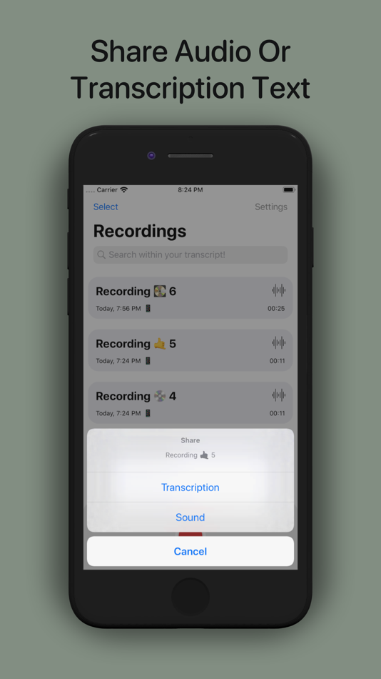 #9. Record Me (With Transcription) (iOS) โดย: priyans brahmbhatt