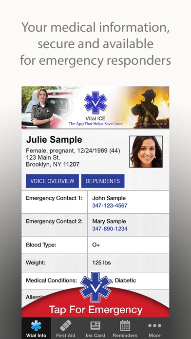 Screenshot #1 pour Vital EDU In case of Emergency