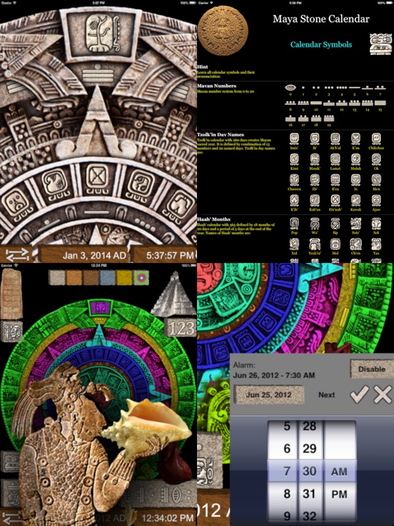Maya Stone Calendar iPad screenshot 3 - Entertainment app