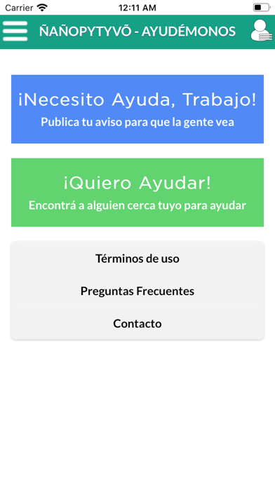 Ñañopytyvõ - Ayudémonos app screenshot