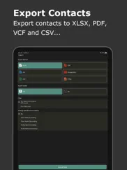 export contact to xls pdf vcf ipad bildschirmfoto 1