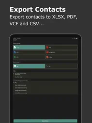Export Contact to XLS PDF VCF ipad bilder 0