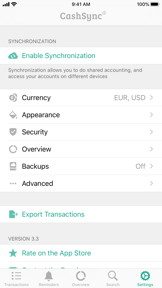 CashSync: Expense tracking screenshot