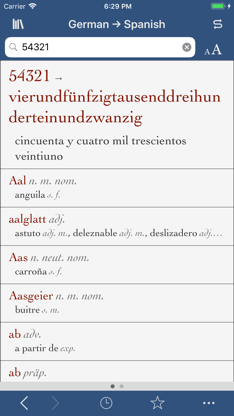 Ultralingua Spanish-German screenshot 3
