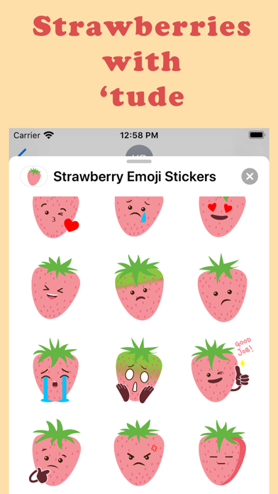 Strawberry Emoji Stickers screenshot 3