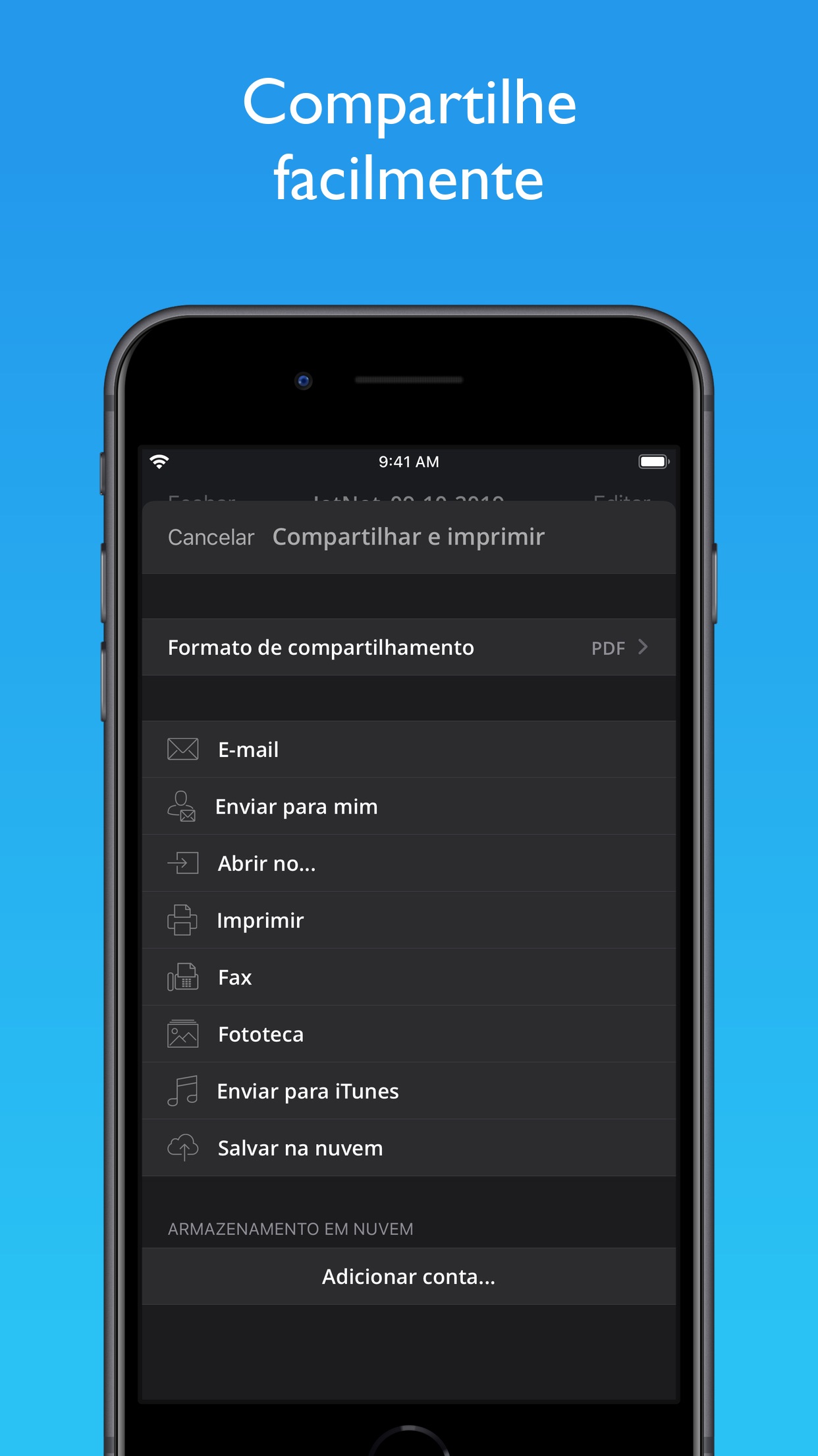 Screenshot do app JotNot Pro Scanner
