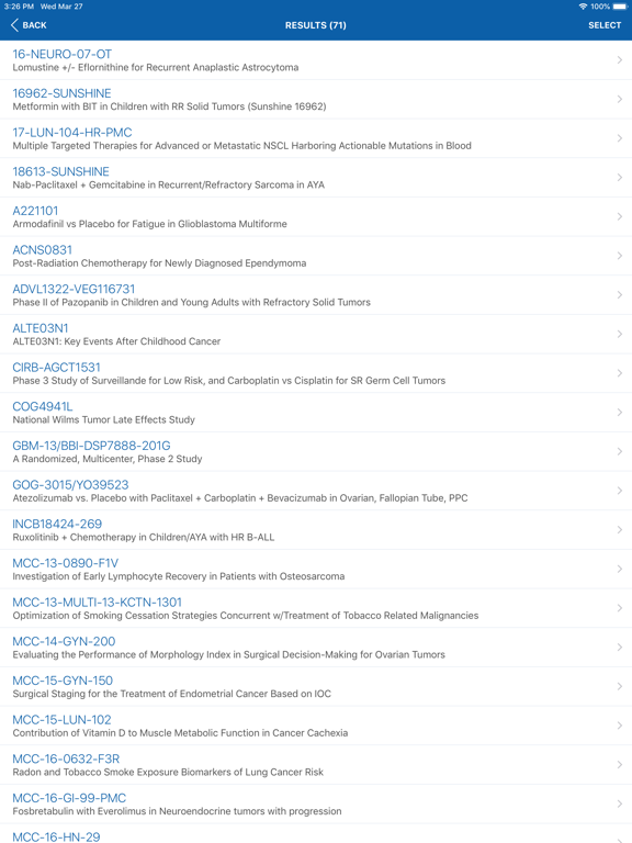 Screenshot #6 pour Markey Cancer Clinical Trials