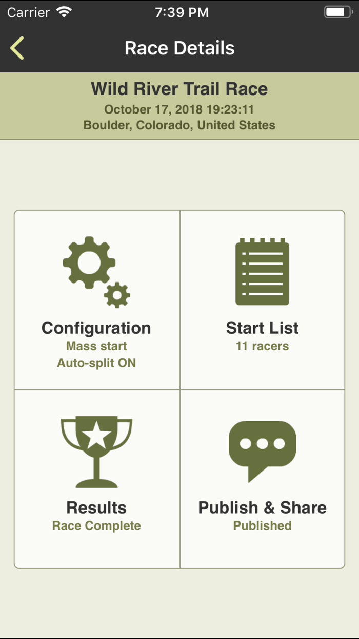 RaceSplitter — Race Timer