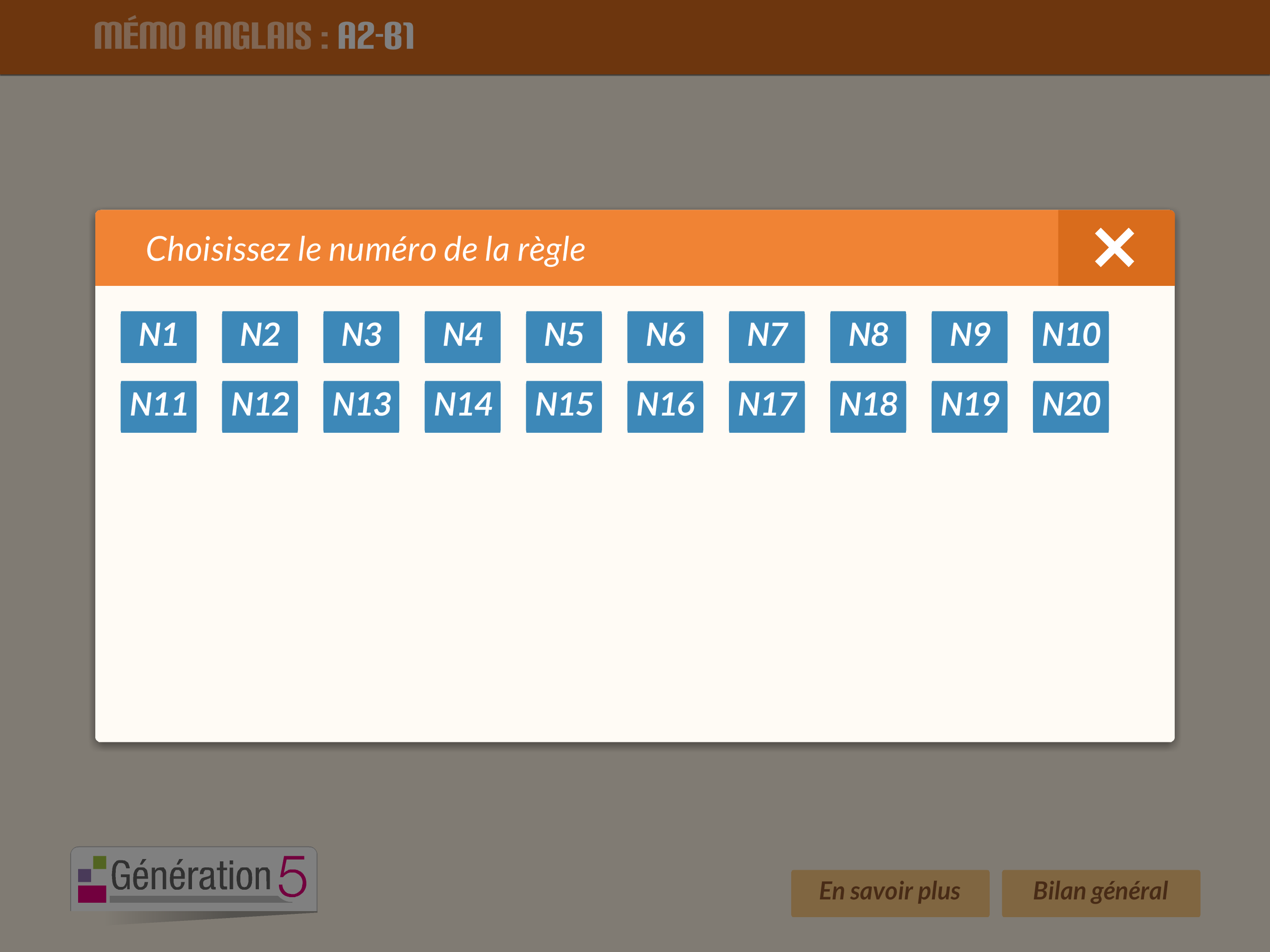 Mémo anglais A2-B1