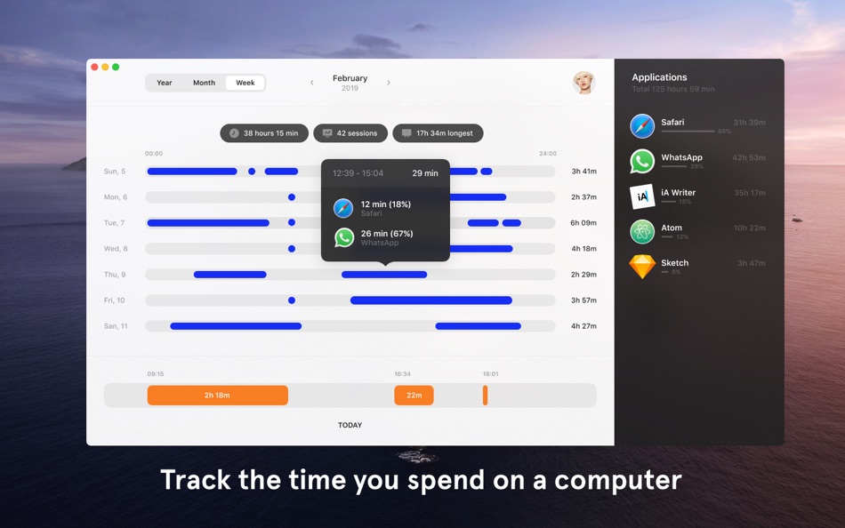 #1. TimeMatters – Time Tracker (macOS) 由: Konstantin Osintsev
