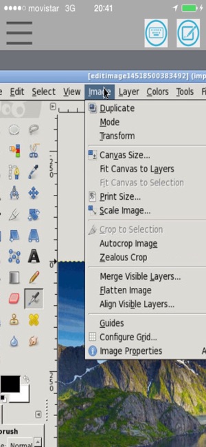 XGimp Bild-Editor Malwerkzeug im App Store