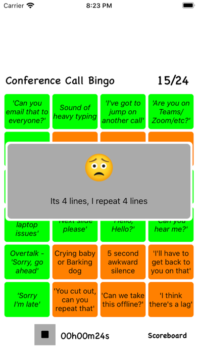 Screenshot #2 pour Conf Call Bingo