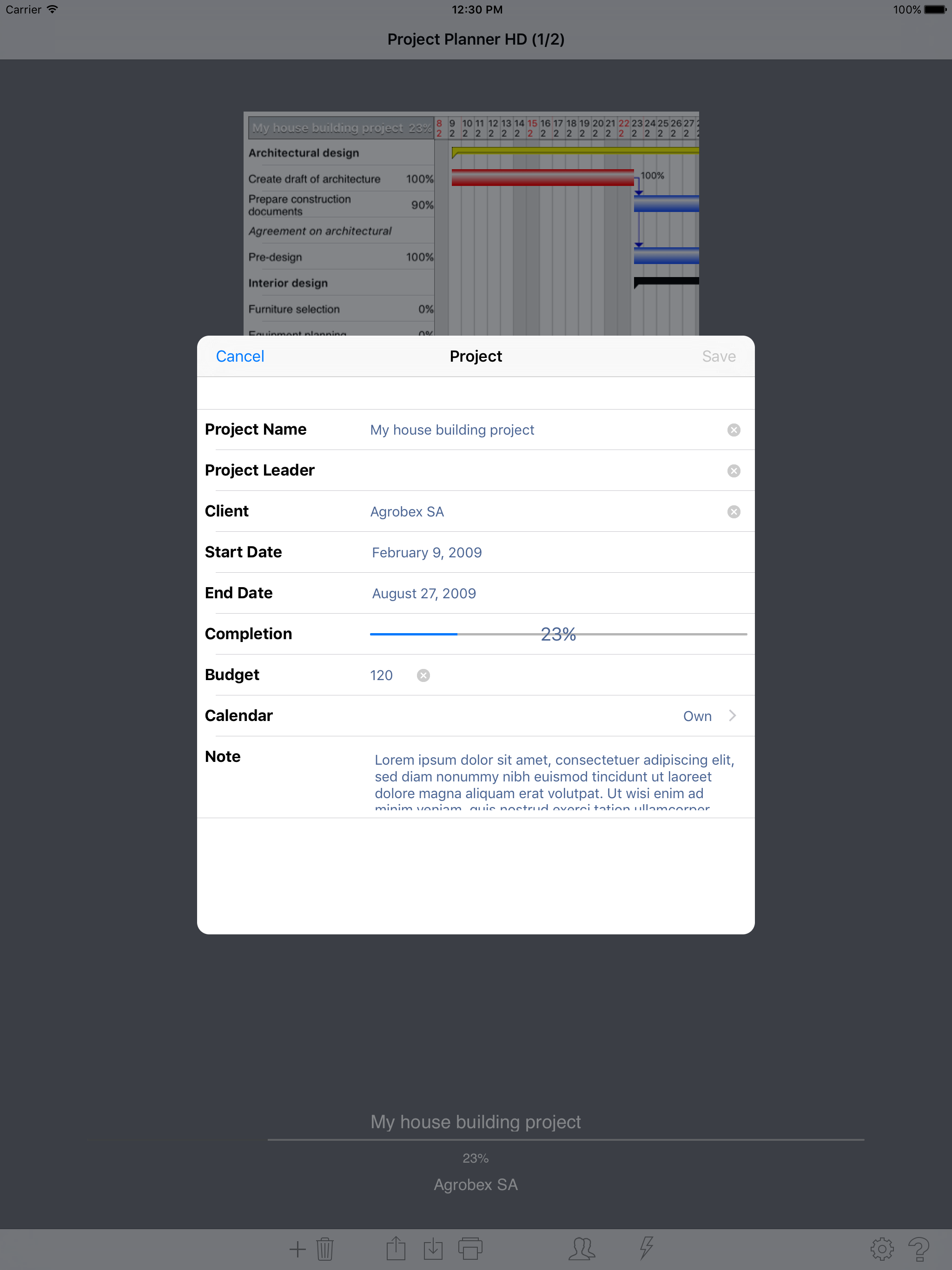 Project Planner HD screenshot 5