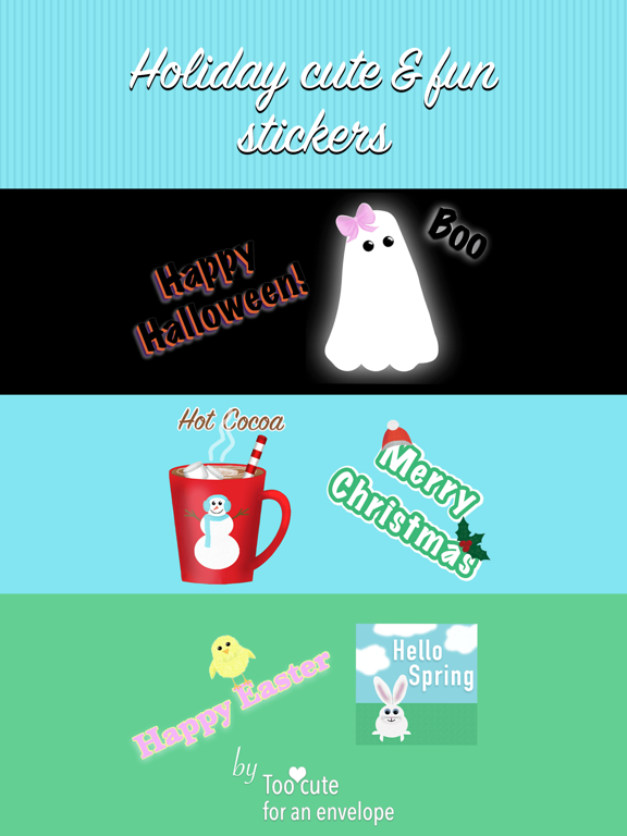 Holiday cute & fun stickers iPad screenshot 1 - Stickers app