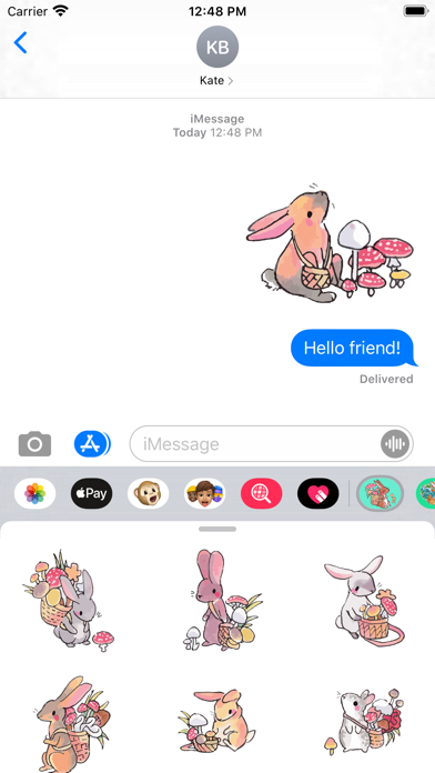 Mushroom Bunny Stickers Screenshot
