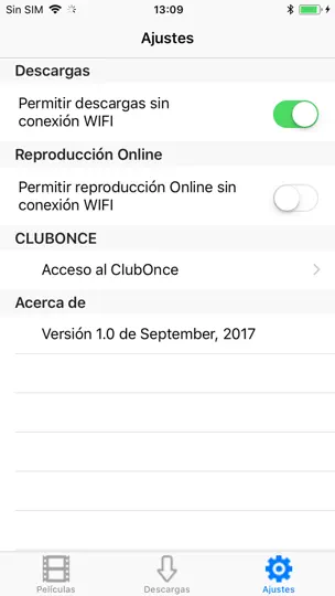 Captura de pantalla de Apolo ONCE en iPhone 5