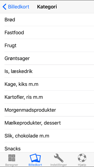 Diabetes og kulhydrattælling screenshot 2