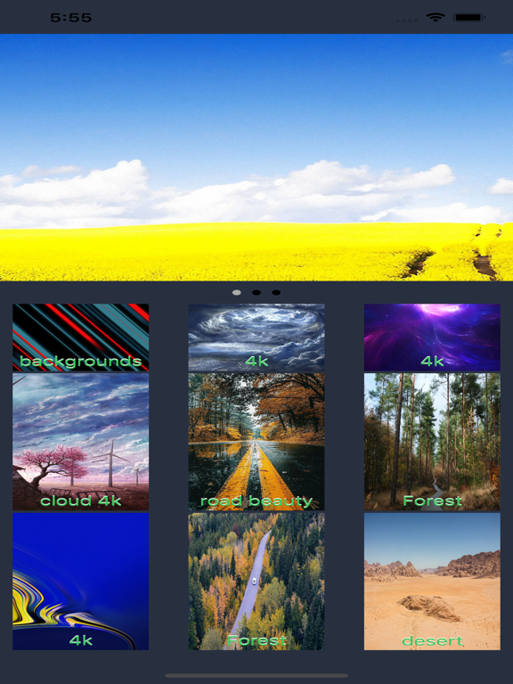 Wallpapers 4K & HD iPad screenshot 1 - Photo & Video app