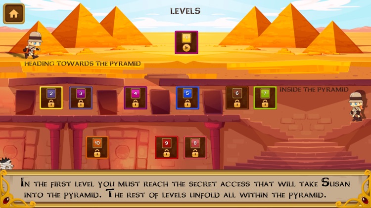 Inside the pyramid