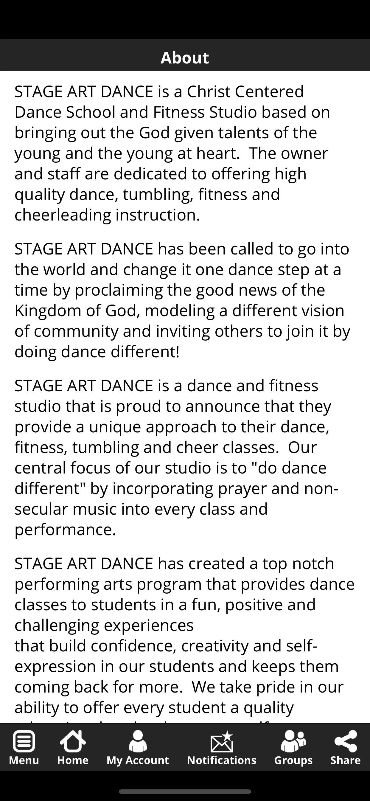 Stage Art Dance and Fitness screenshot 6