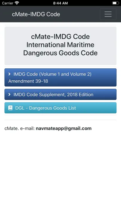 CMate-IMDG Code iPhone Ekran Görüntüsü 1
