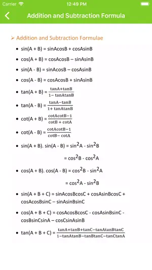 Trigonometry Formulas screenshot 3