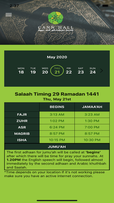 Screenshot #2 pour Cann Hall Masjid
