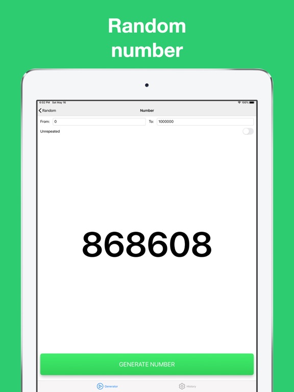 Screenshot #5 pour Generator: Random numbers