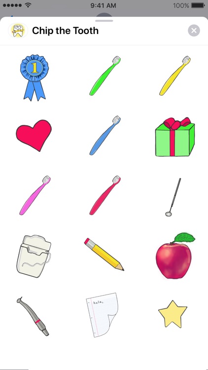 Chip the Tooth cute stickers